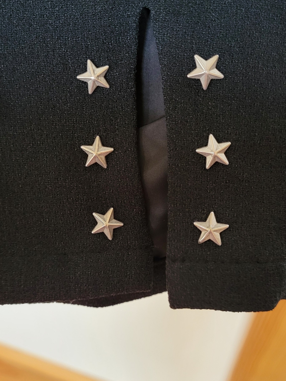 Mblm Black Draped Open-Front Blazer - Picture 3 of 4